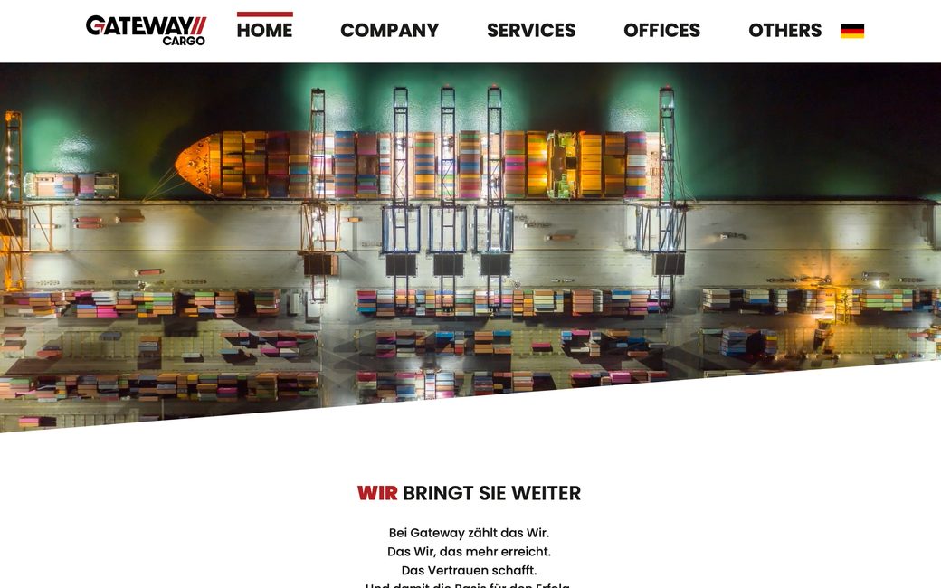 Startseite von gatewaycargo.de